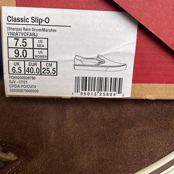 Vans Classic Slip-On Sherpa Rain Drum / Marshmallow WMNS - Picture 16 of 16